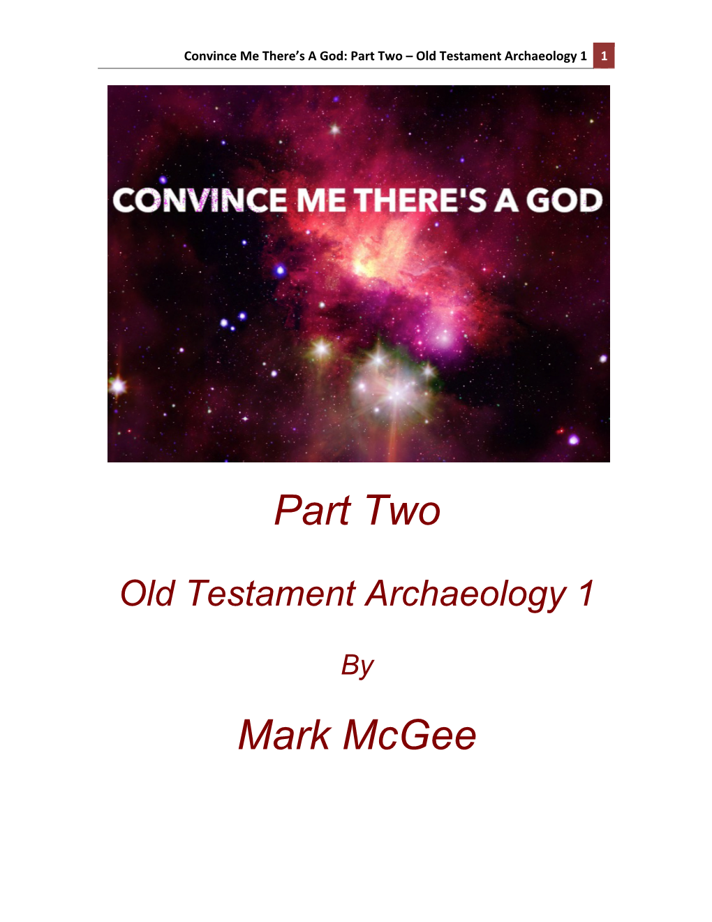 Old Testament Archaeology 1 1