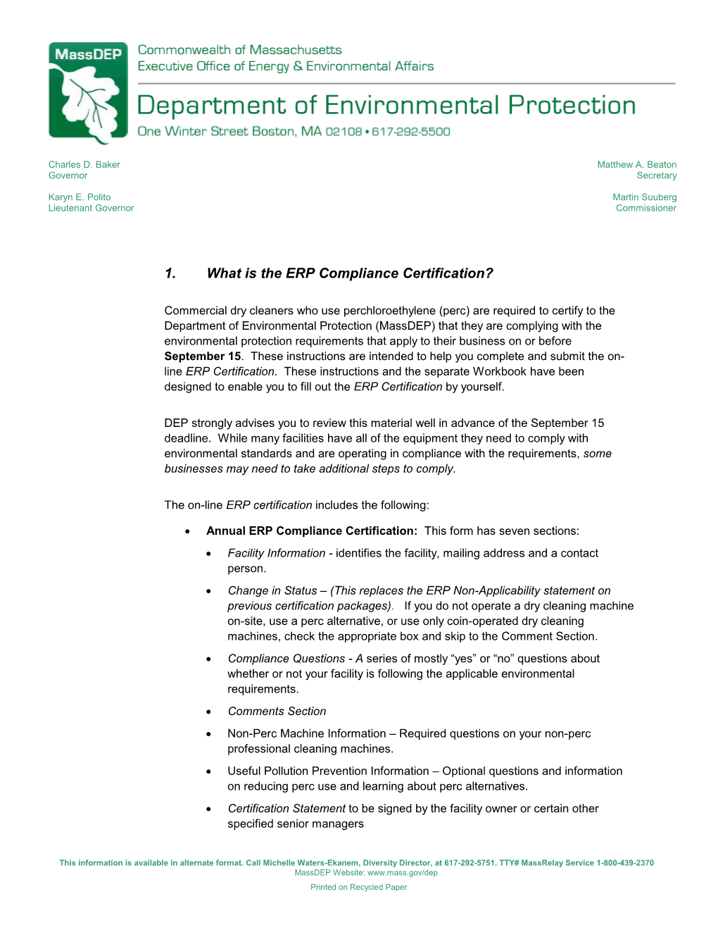 1. What Is the ERP Compliance Certification?