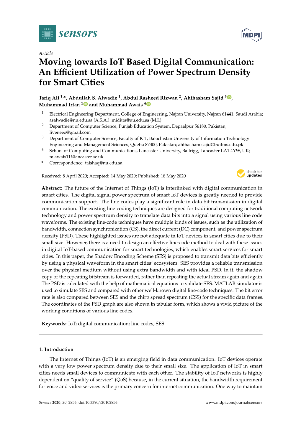 An Efficient Utilization of Power Spectrum Density for Smart Cities