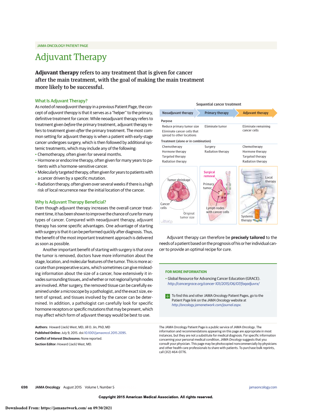 Adjuvant Therapy