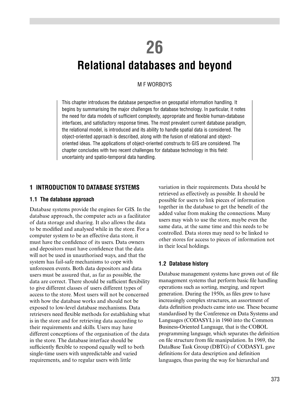 26. Relational Databases and Beyond