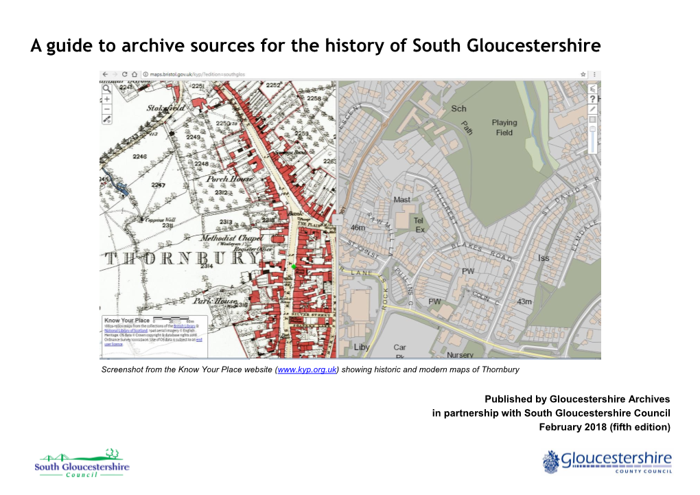 A Guide to Archive Sources for the History of South Gloucestershire