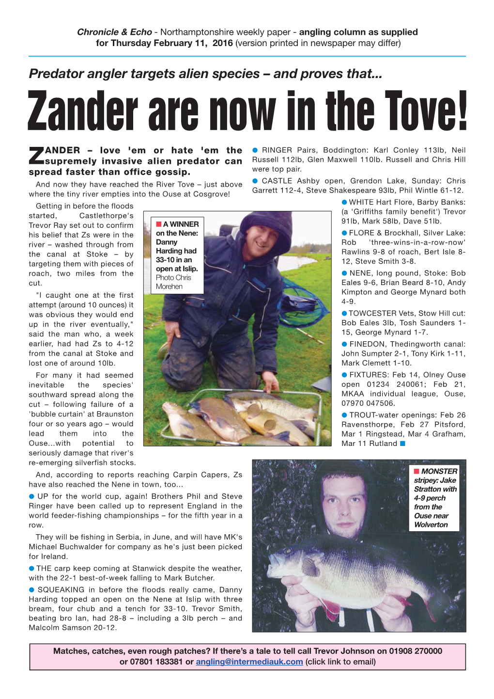 Zander Are Now in the Tove!