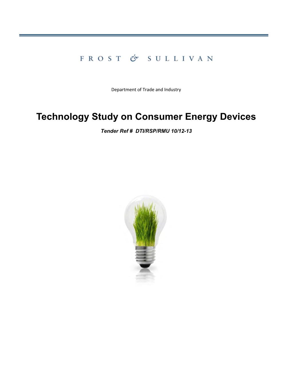 Technology Study on Consumer Energy Devices