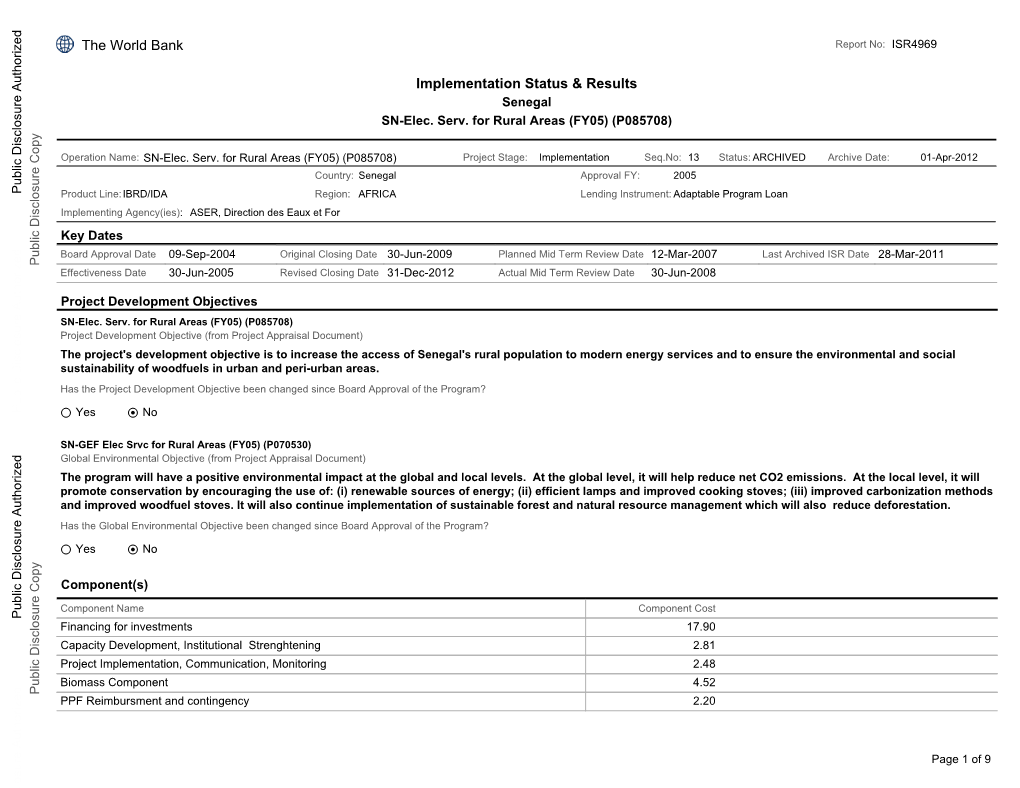 World Bank Document