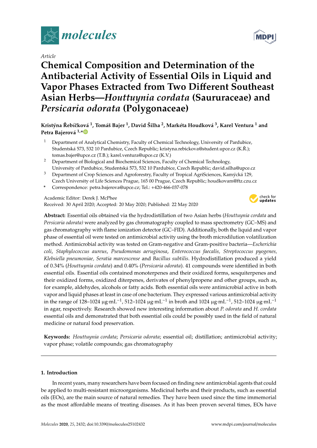 Chemical Composition and Determination Of