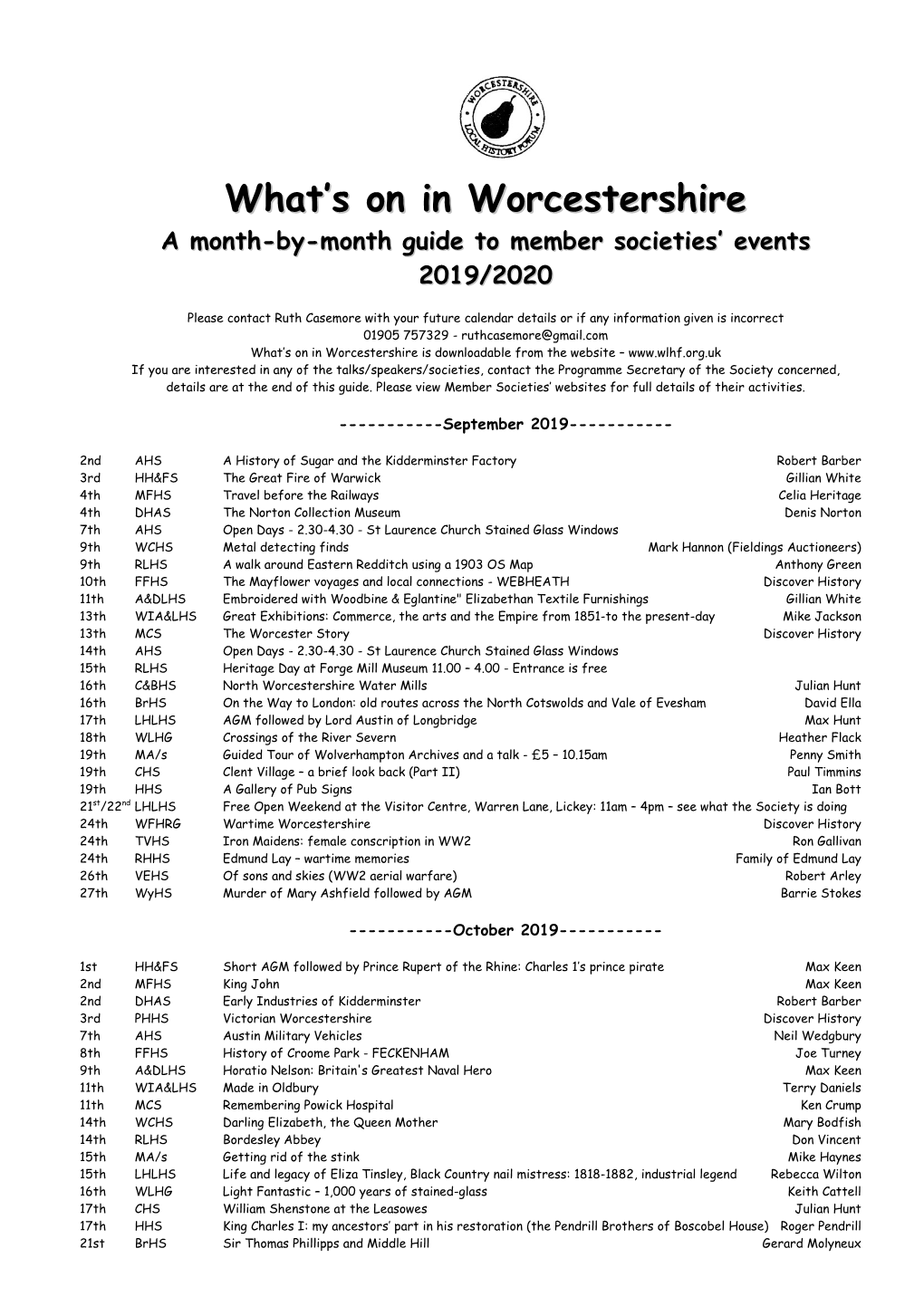 What's on in Worcestershire