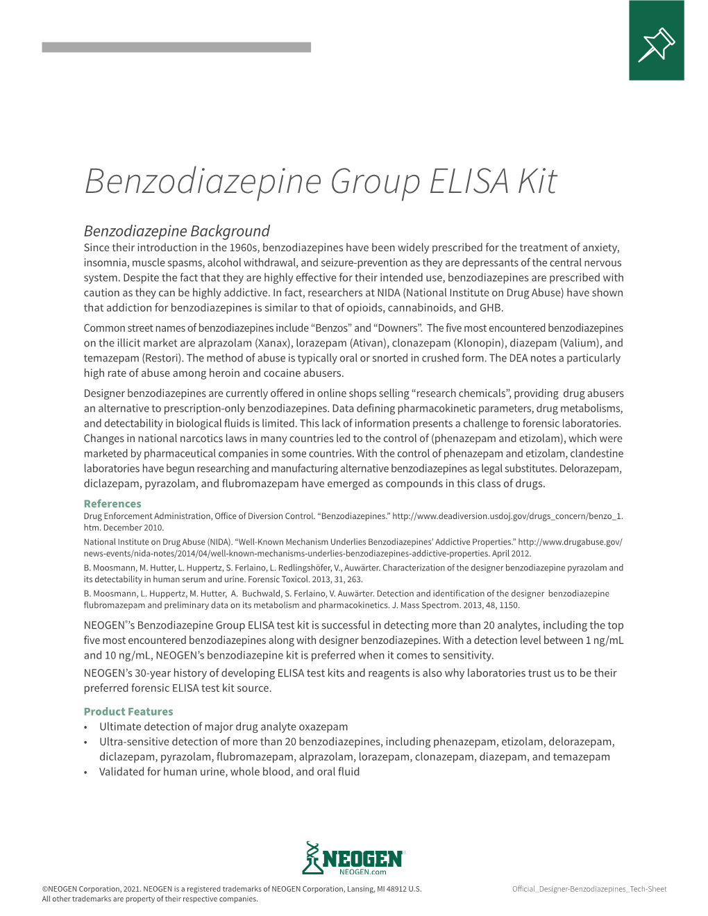 Benzodiazepine Group ELISA Kit