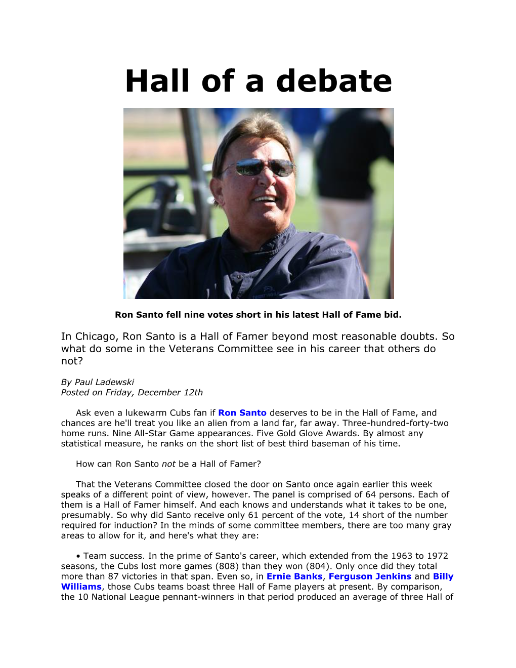 Hall of a Debate