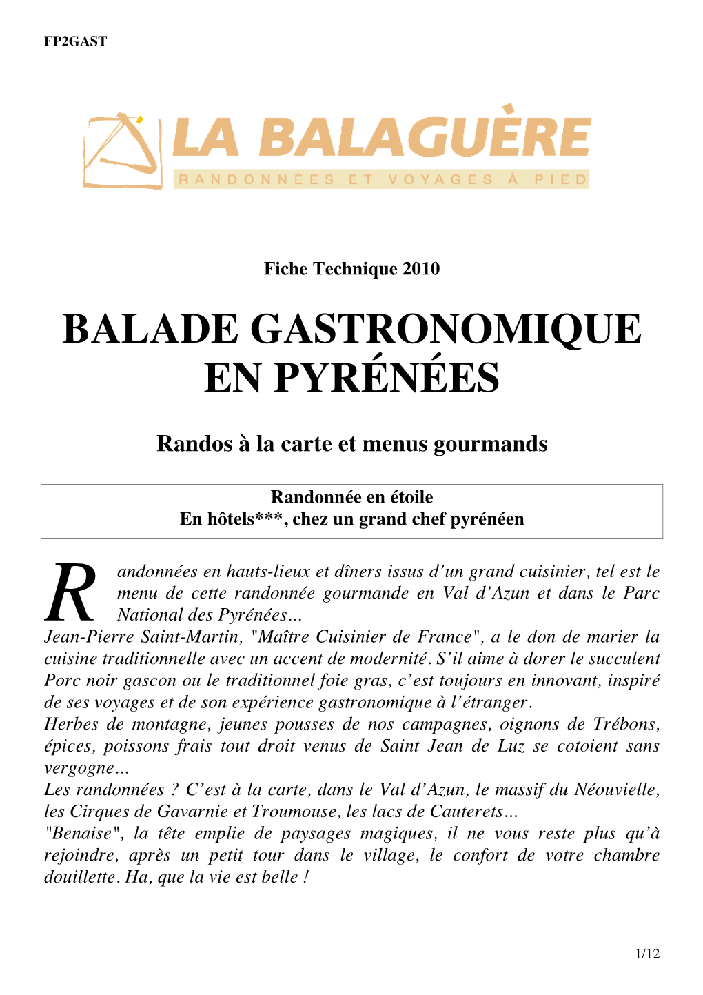 Balade Gastronomique En Pyrénées