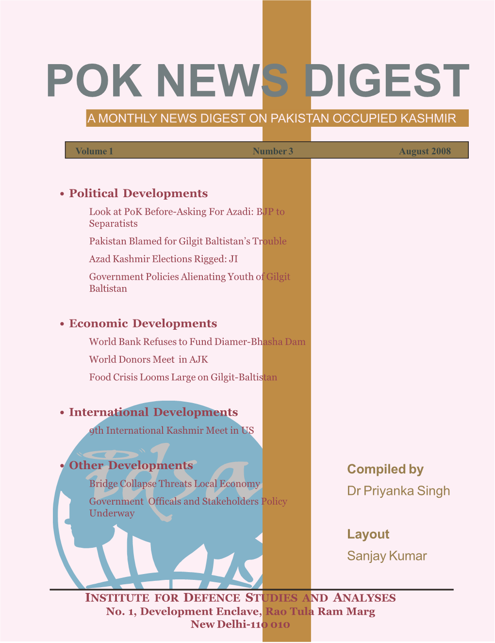 Pok News Digest a Monthly News Digest on Pakistan Occupied Kashmir