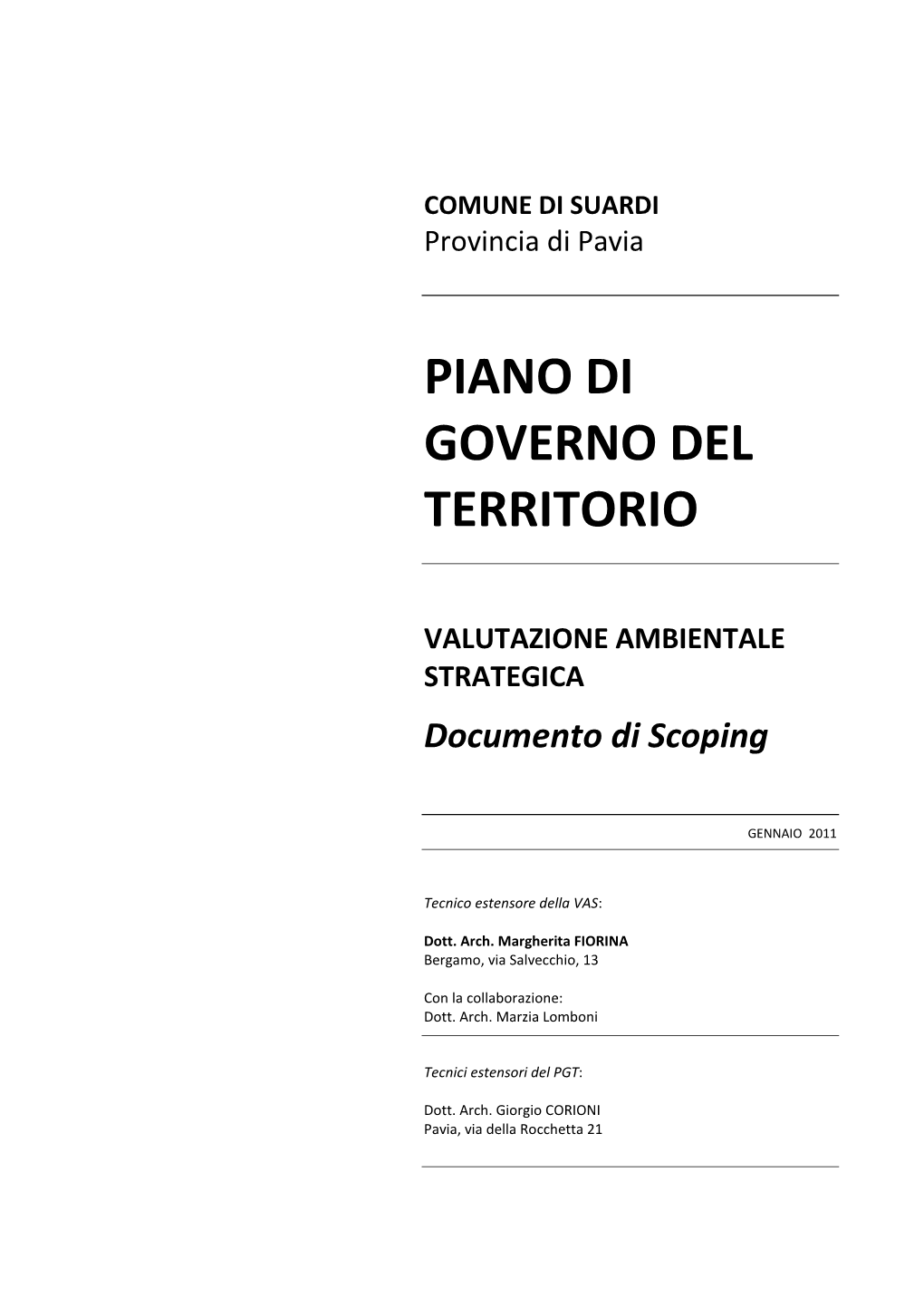 Piano Di Governo Del Territorio