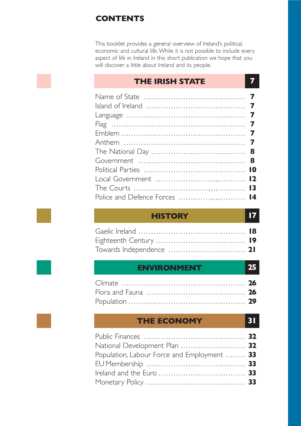 Contents the Irish State 7 the Economy