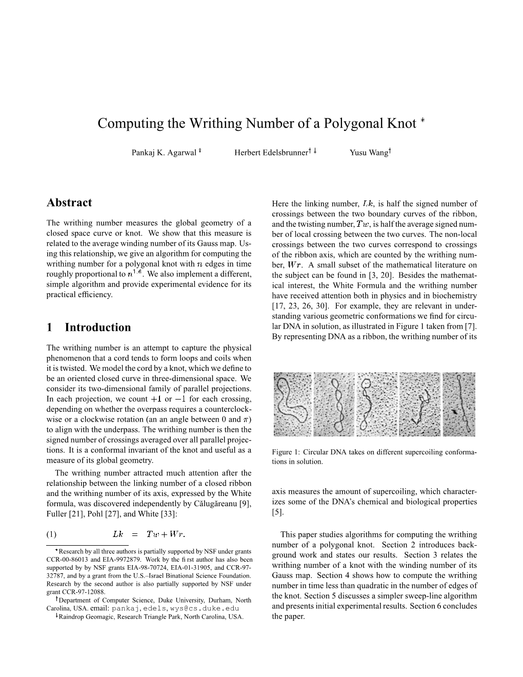 Computing the Writhing Number of a Polygonal Knot