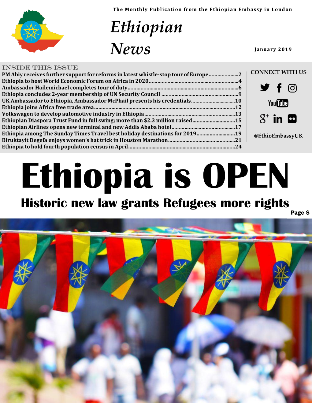 Ethiopian Embassy UK Newsletter | January 2019