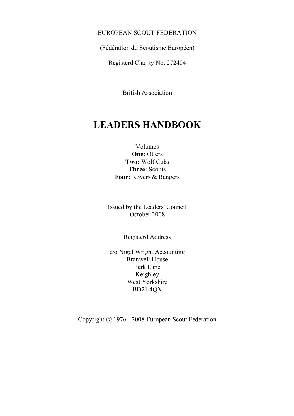 Leaders Handbook