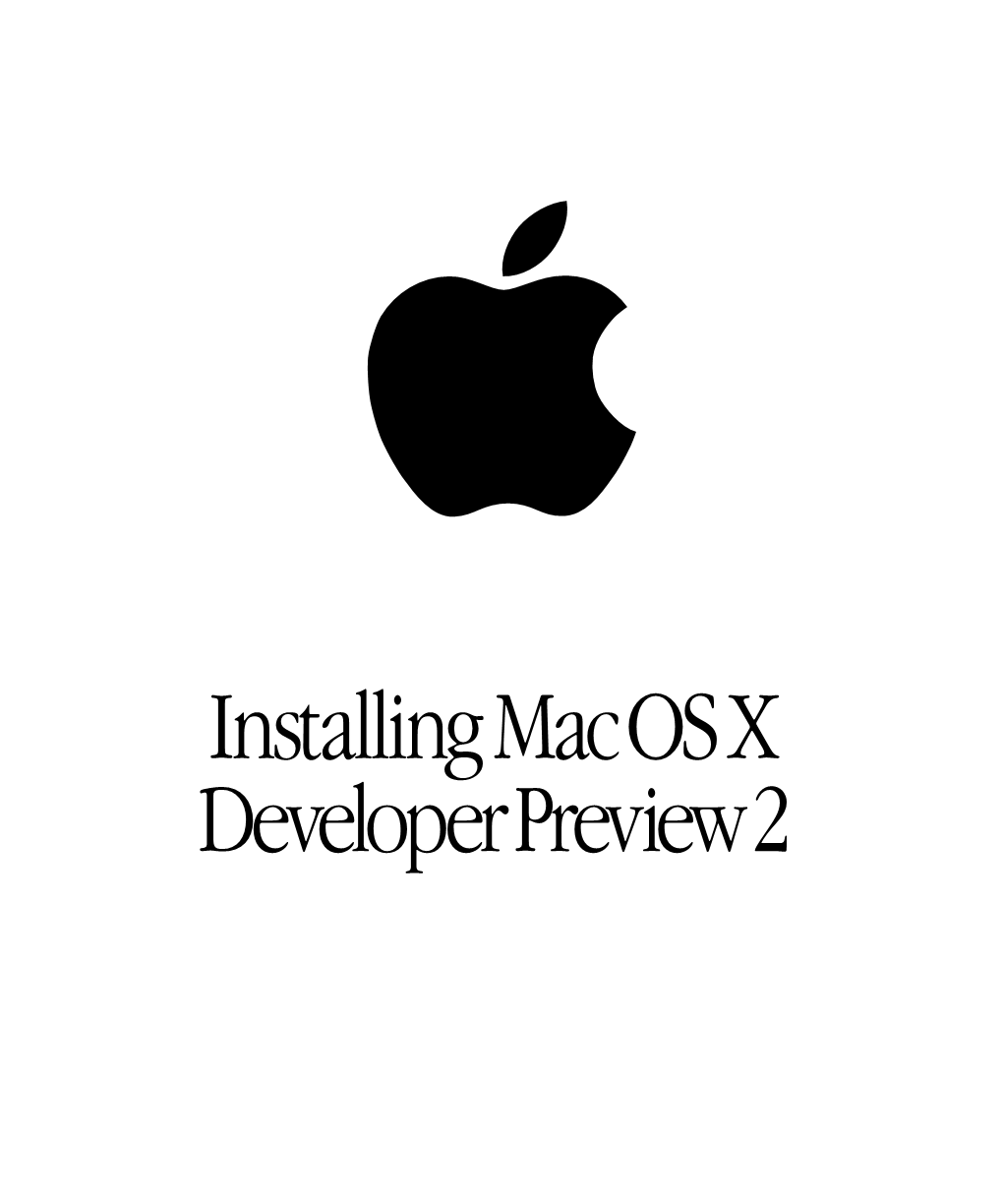 Installing Mac OS X Developer Preview 2