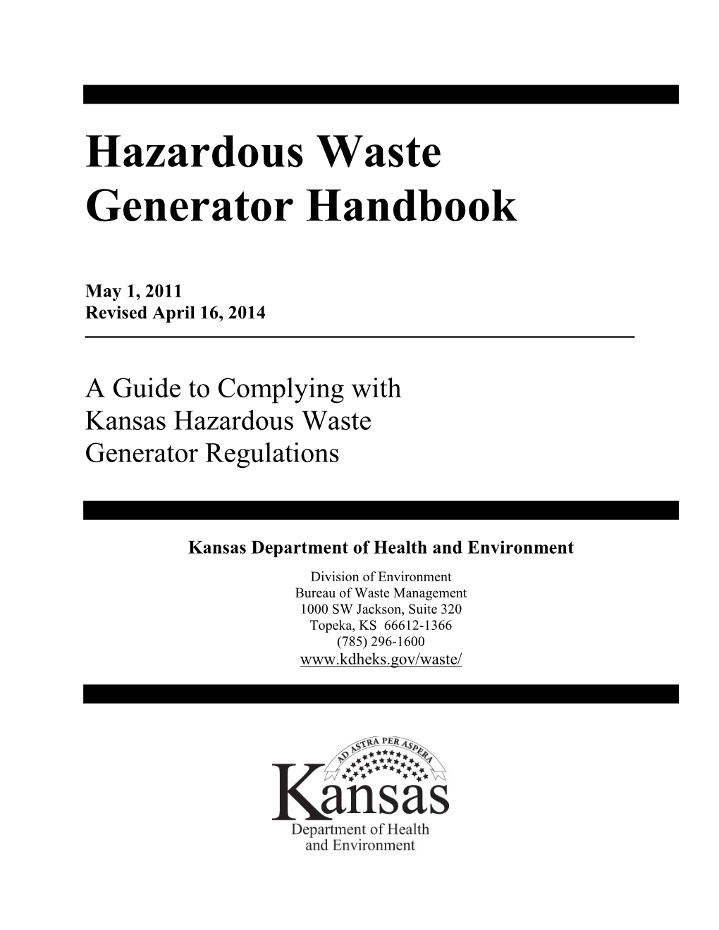 Hazardous Waste Generator Handbook