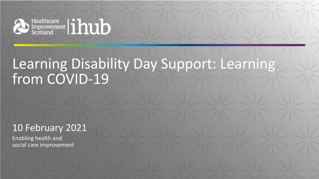 Learning Disability Day Support: Learning from COVID-19