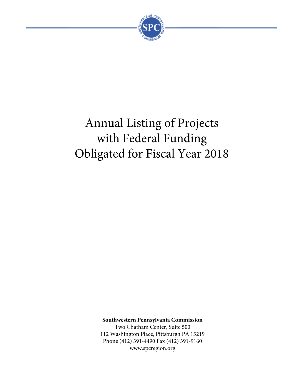 Annual Listing of Highway Projects with Federal Funding Obligated For