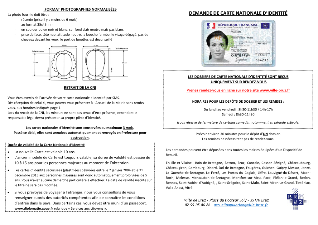 Demande De Carte Nationale D'identité