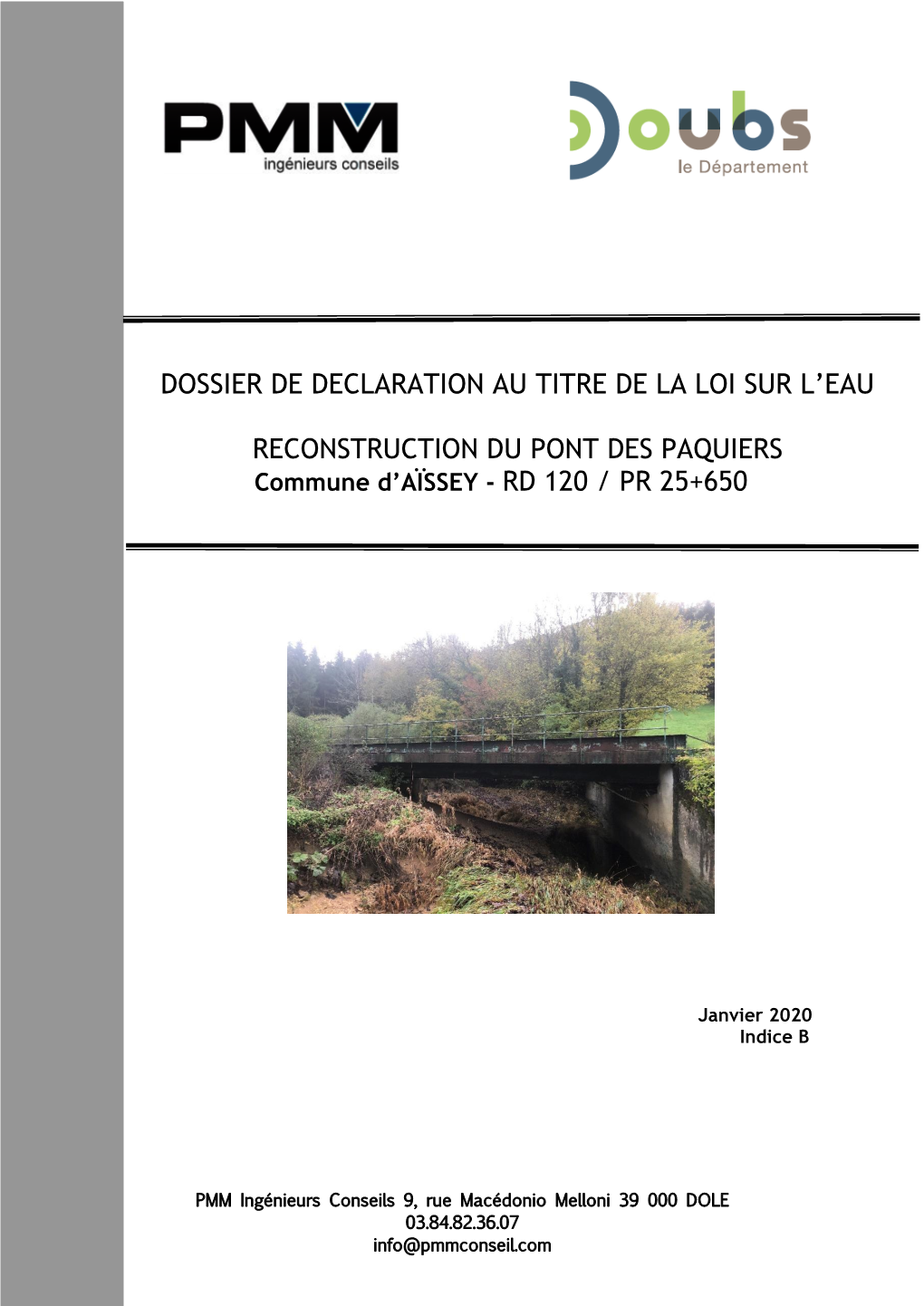 Dossier De Declaration Au Titre De La Loi Sur L'eau