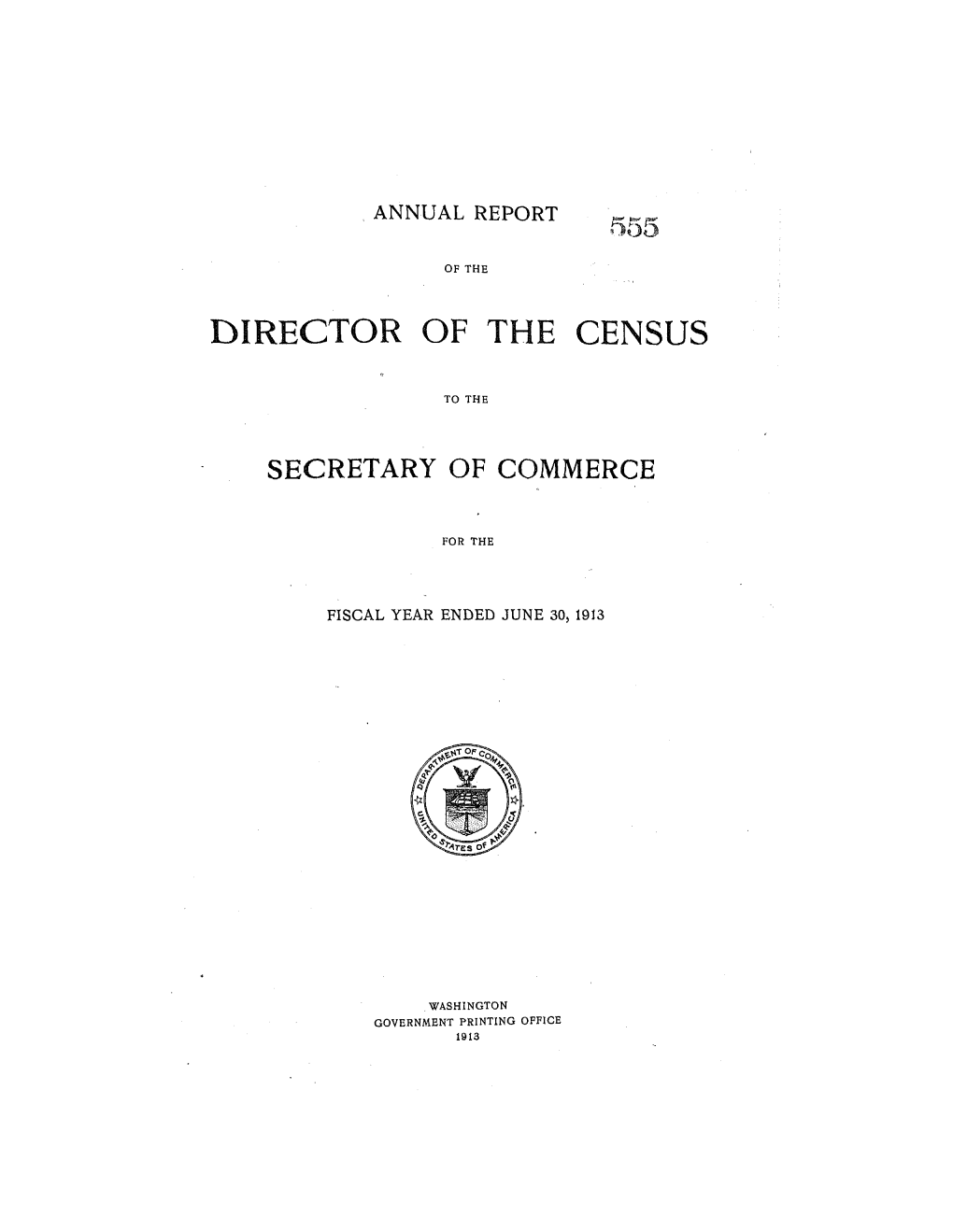 1913 Annual Census Report