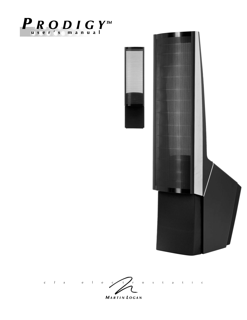 Martinlogan Prodigy Manual