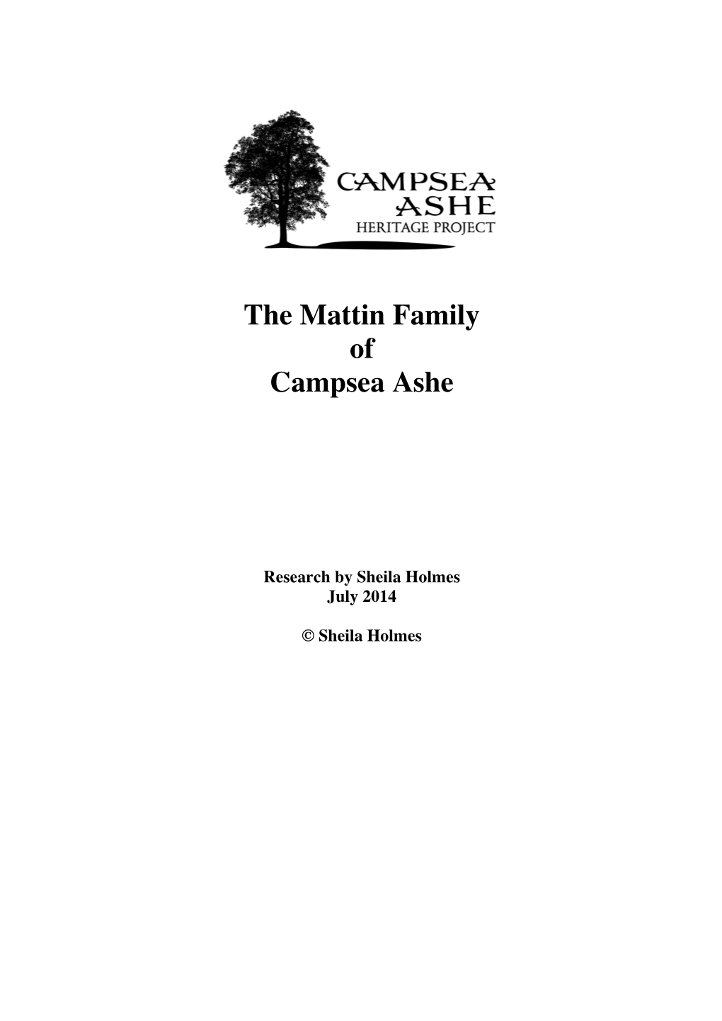 The Mattin Family of Campsea Ashe