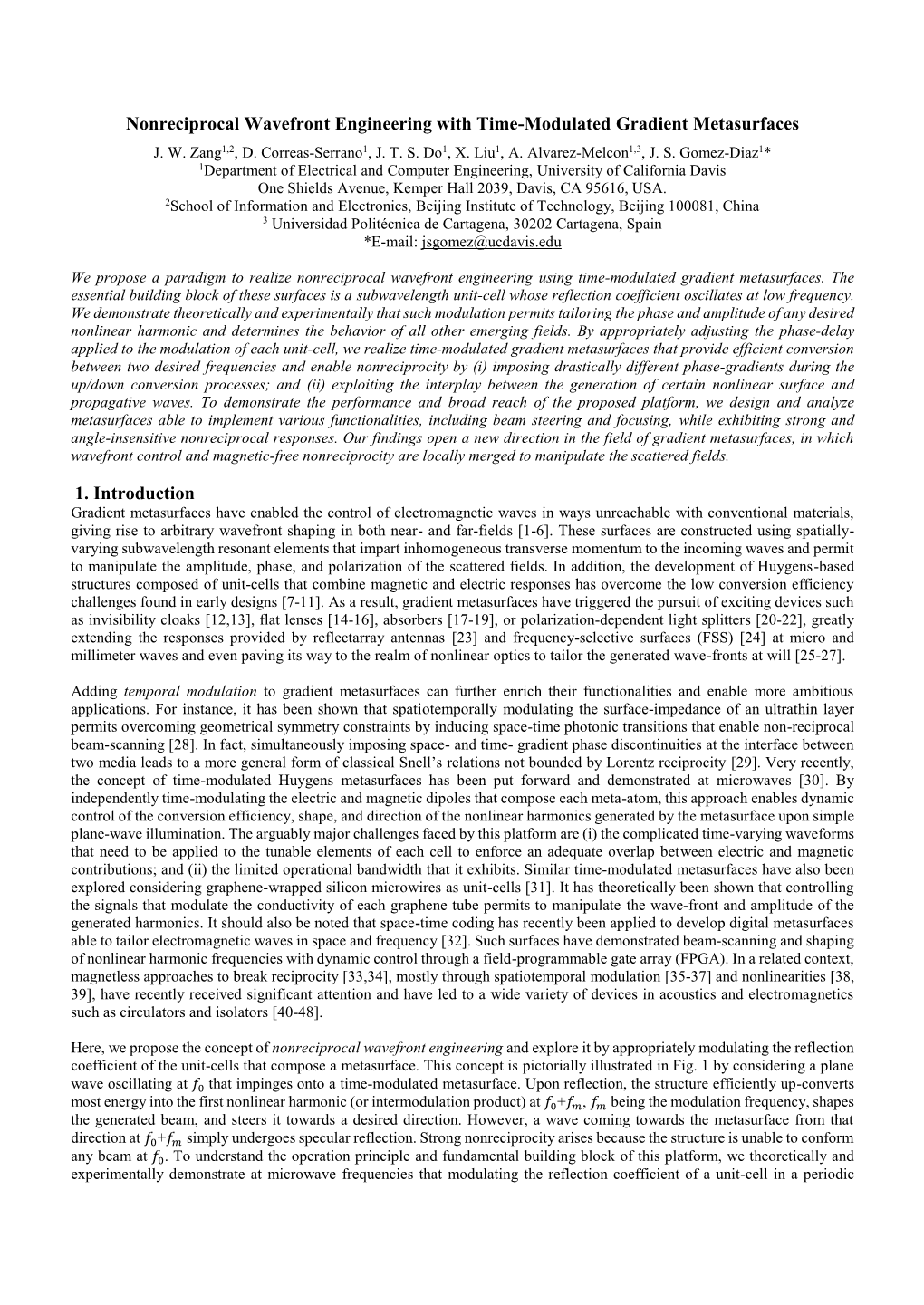 Nonreciprocal Wavefront Engineering with Time-Modulated Gradient Metasurfaces J