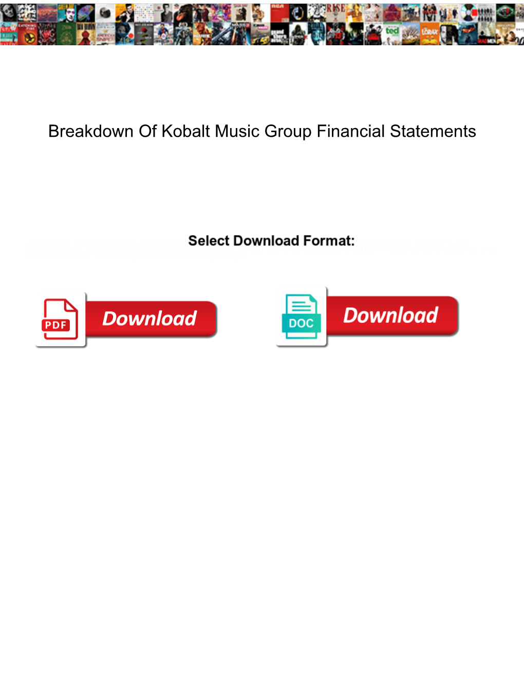 Breakdown of Kobalt Music Group Financial Statements