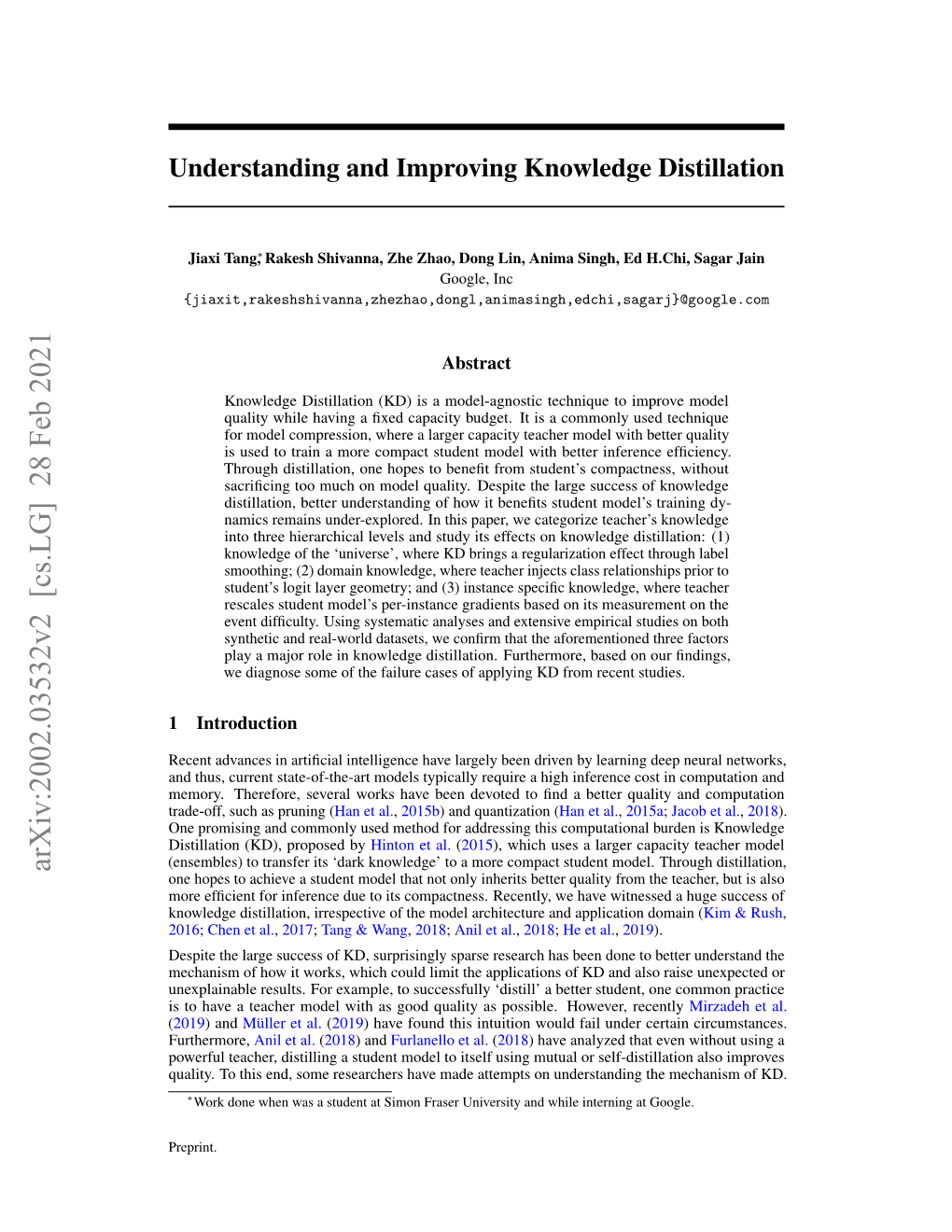 Understanding and Improving Knowledge Distillation