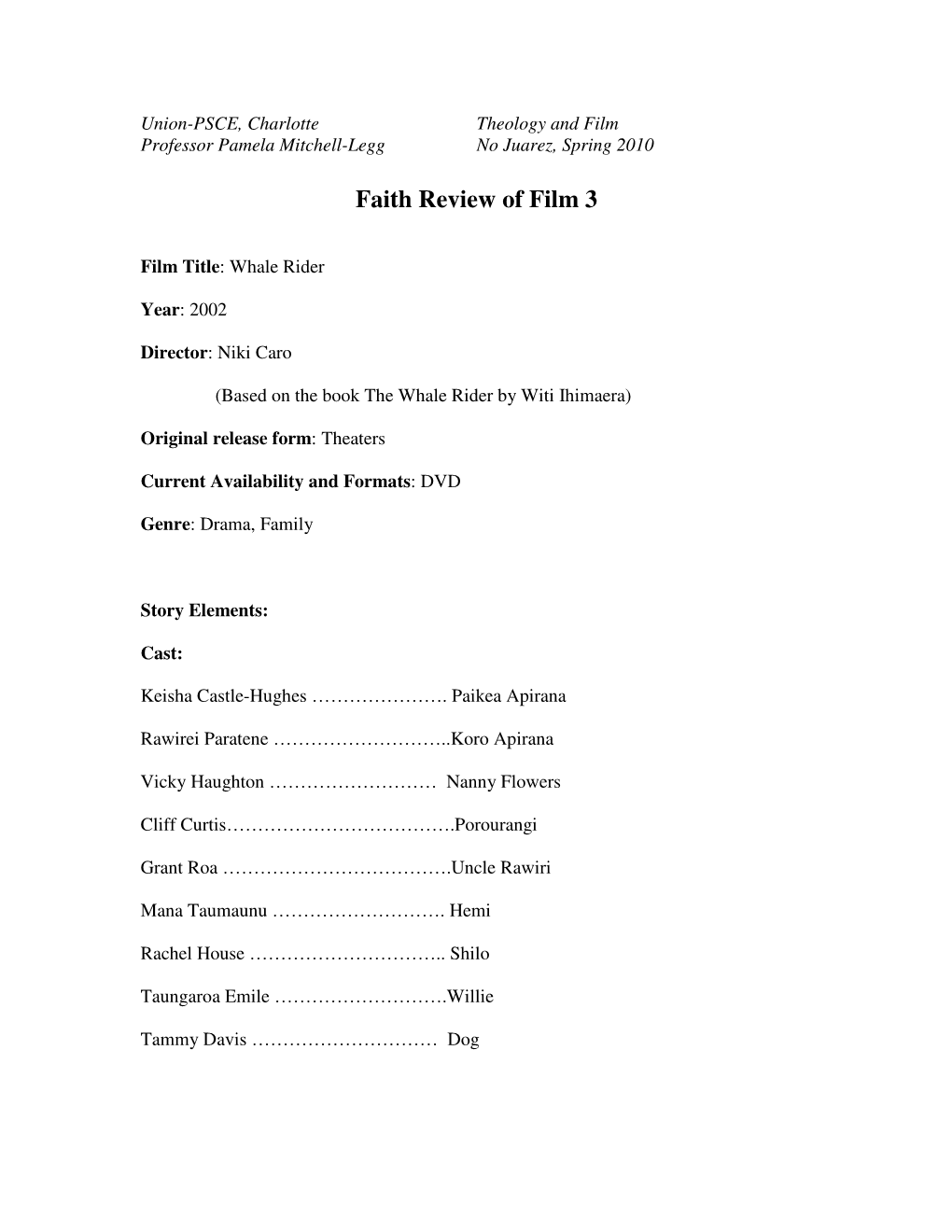 Faith Review of Film 3