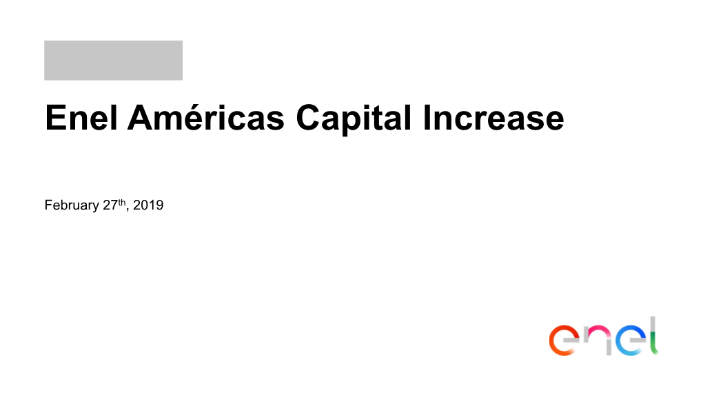 Capital Increase Presentation