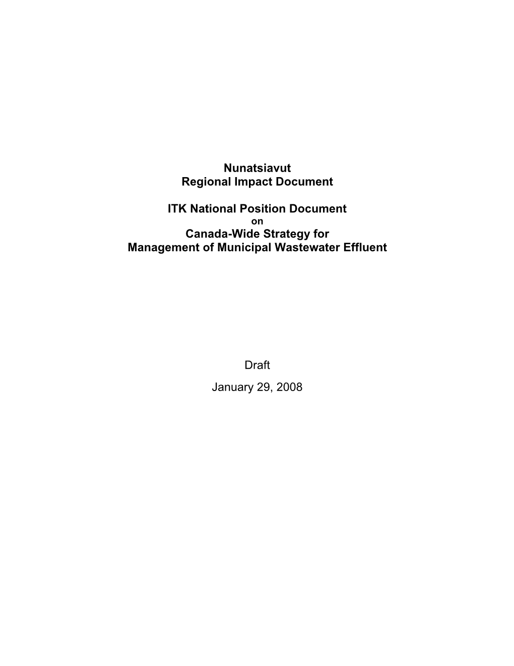 Appendix D: Nunatsiavut Regional Impact Assessment