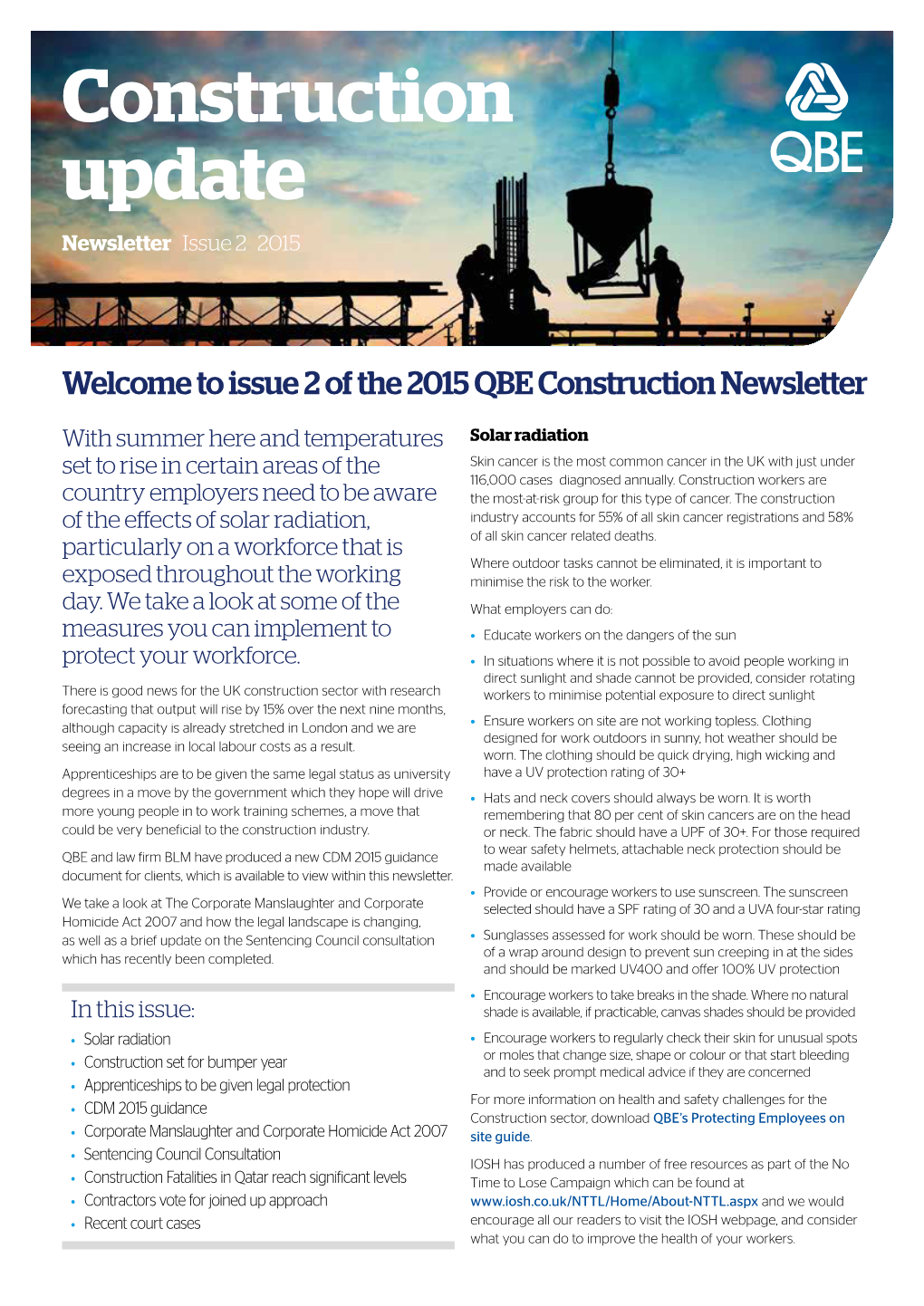 Construction Newsletter