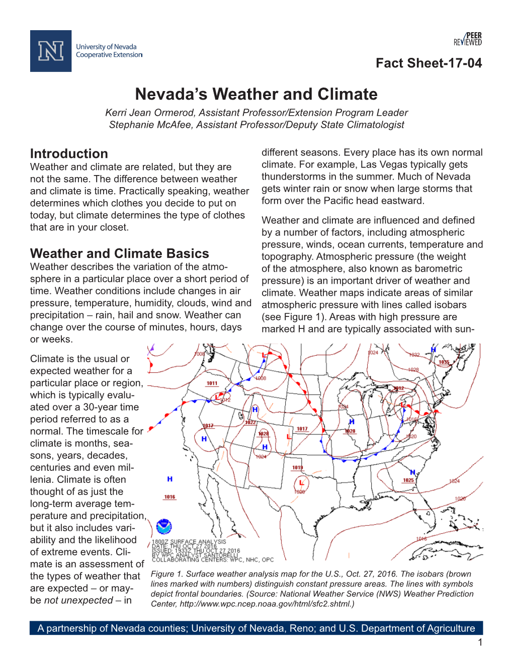 Nevada's Weather and Climate