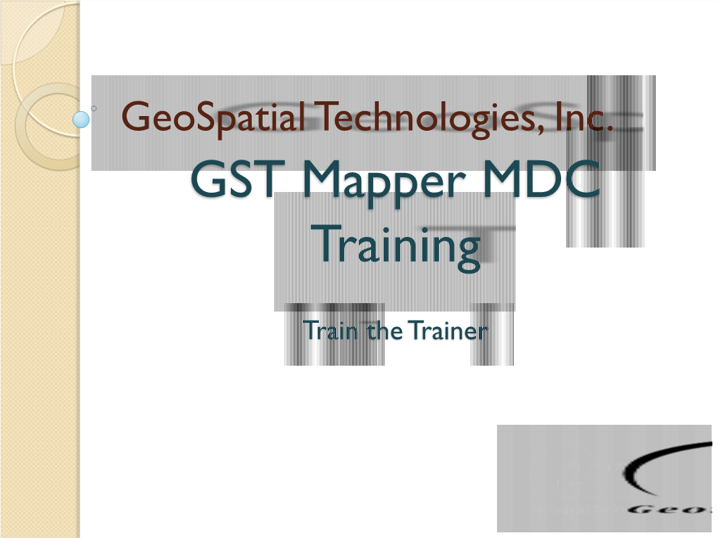 GST Mapper MDC Training
