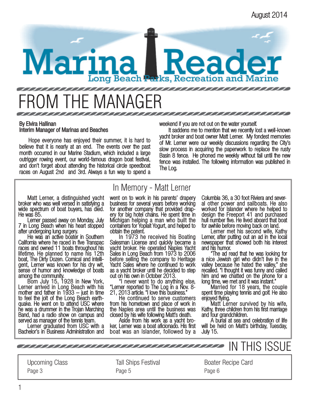 Marina Reader 8.5X11