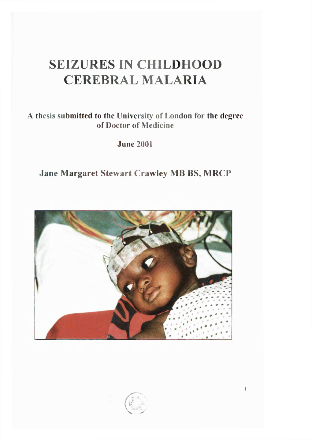 Seizures in Childhood Cerebral Malaria
