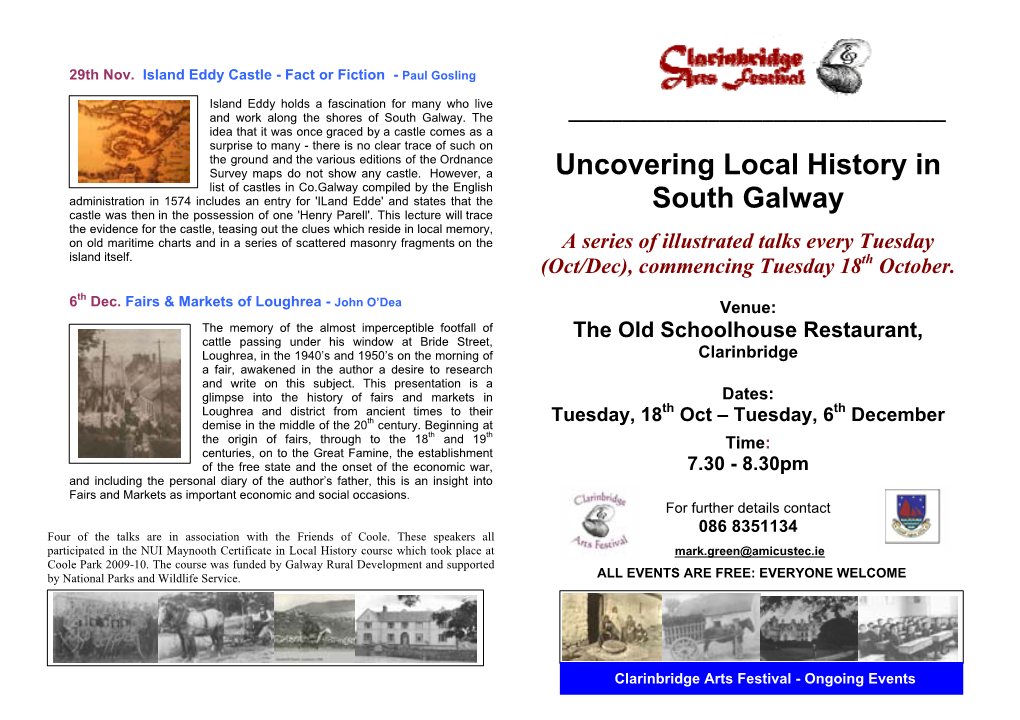 Uncovering Local History in South Galway