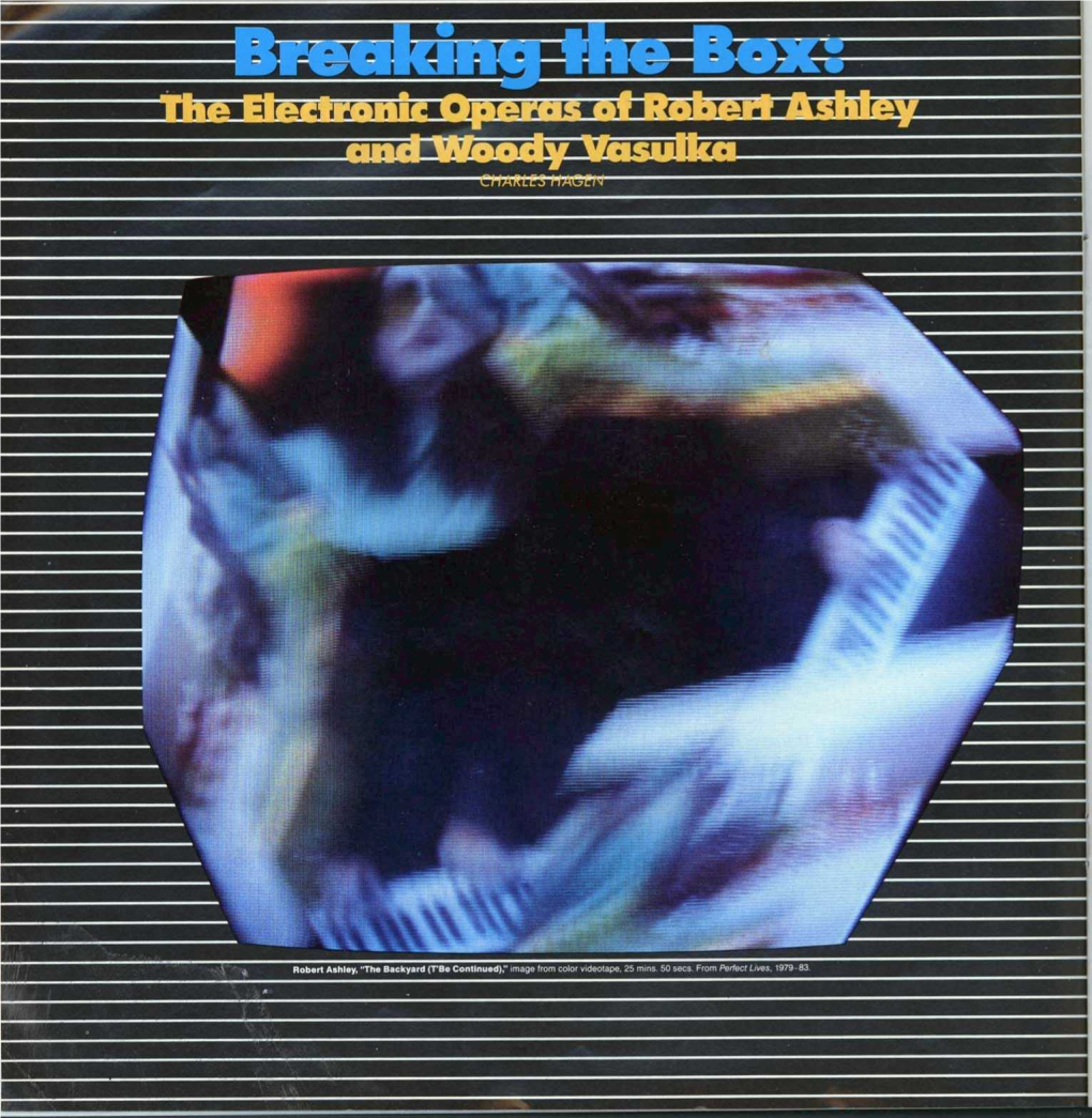 Breaking the Box : the Electronic Operas of Robert Ashley