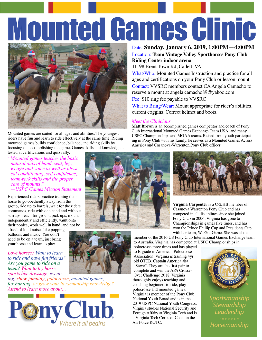 Mounted Games Clinic