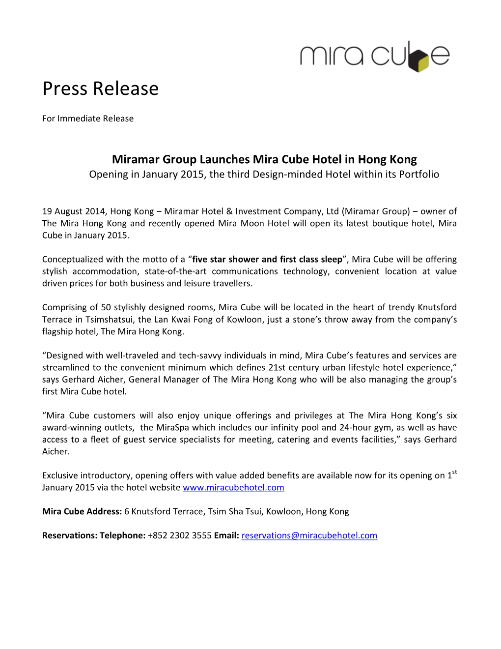 Press Release