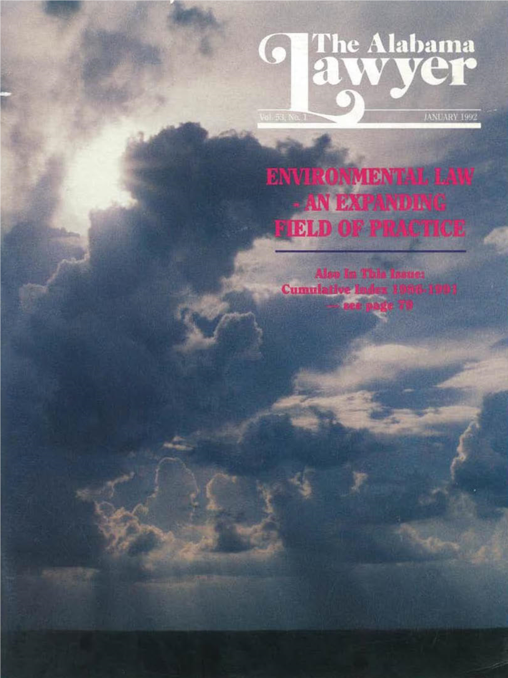 JANUARY1992 Volume53, Number1 Pvtmhed Mytn &Imesa Yoar (Tho Aevenchissue IS a