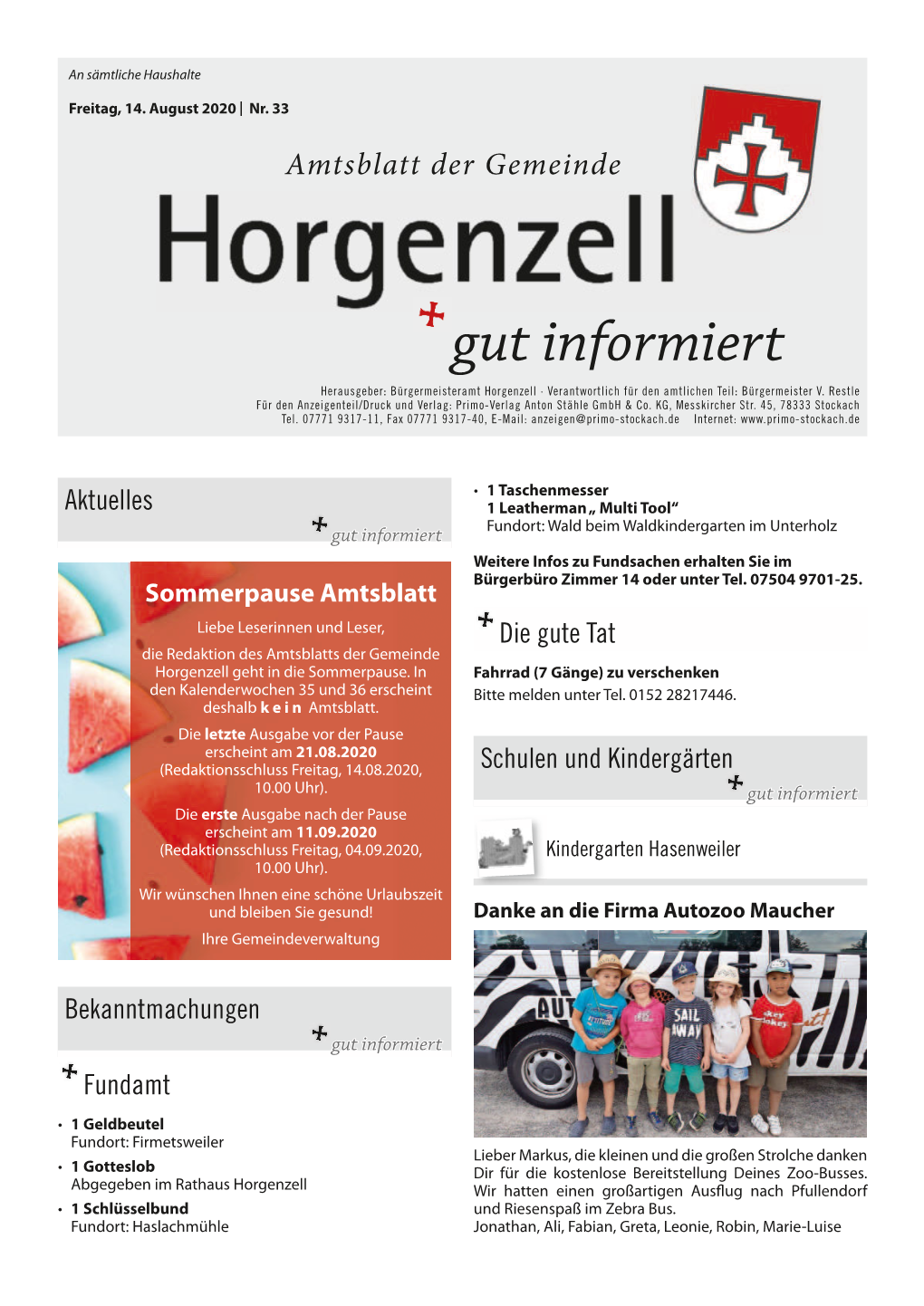 Ausgabe Vom 14. August 2020