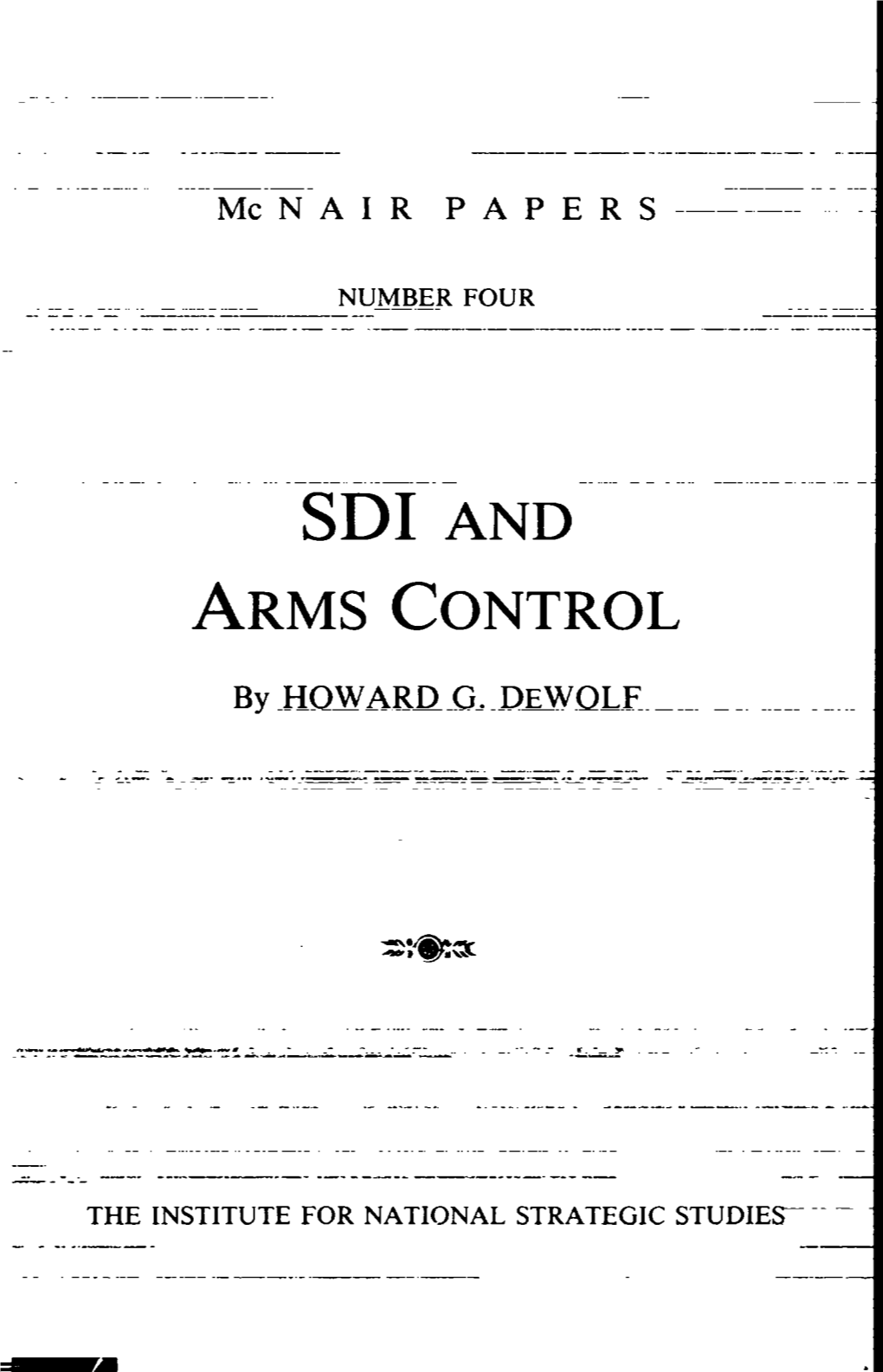Sdi and Arms Control