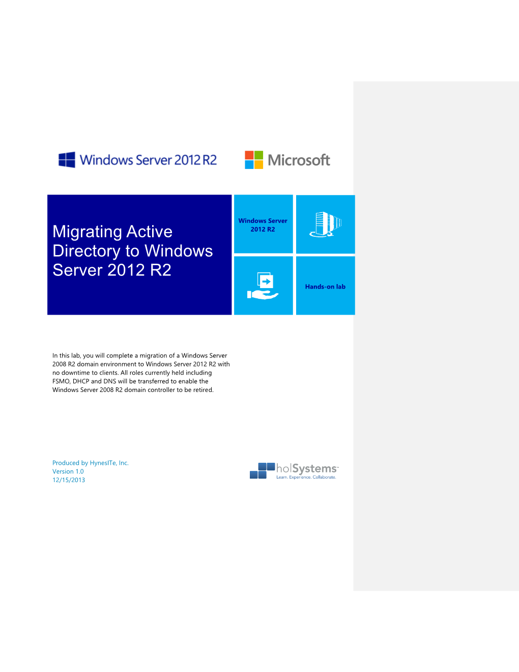 Migrating Active Directory to Windows Server 2012 R2