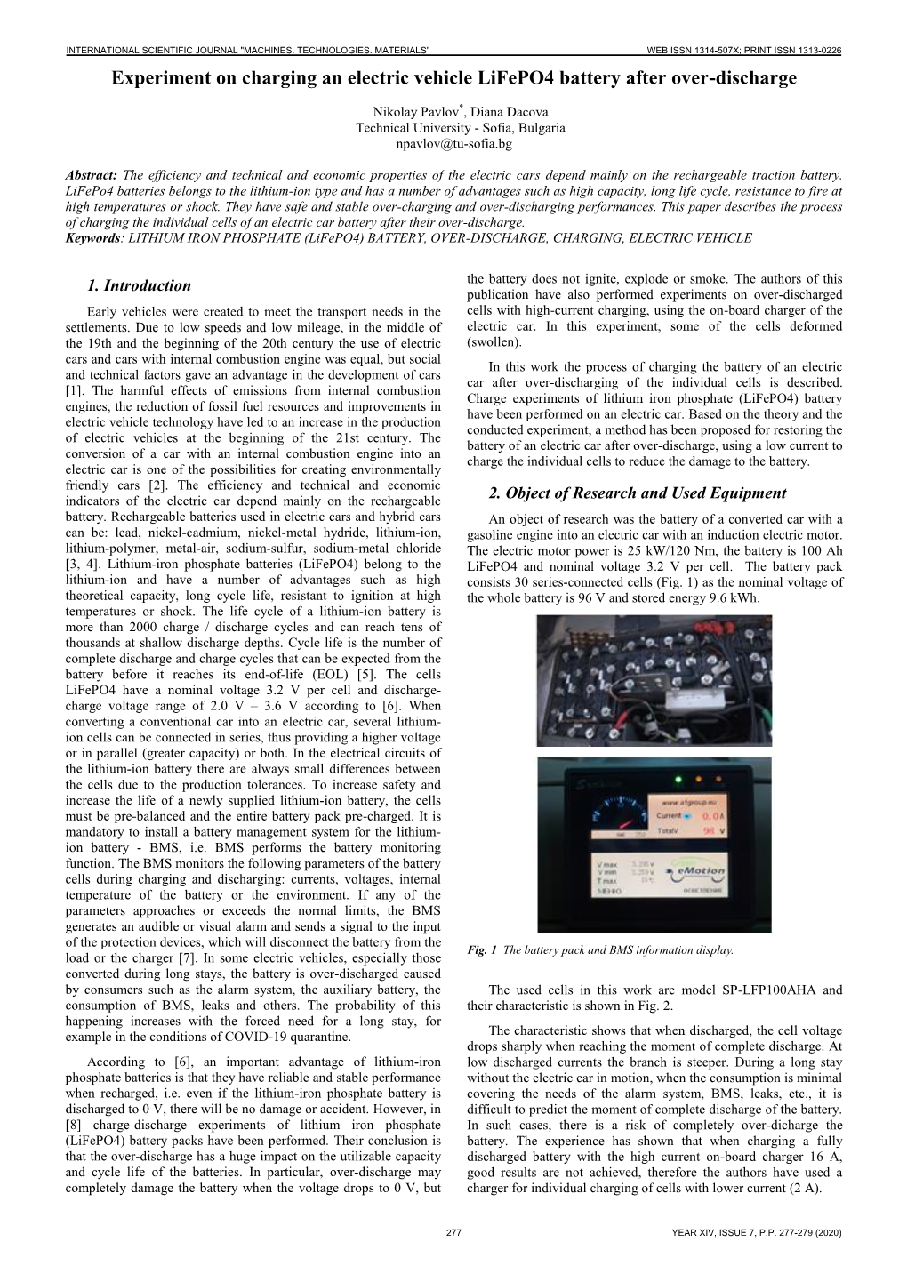 Experiment on Charging an Electric Vehicle Lifepo4 Battery After Over-Discharge