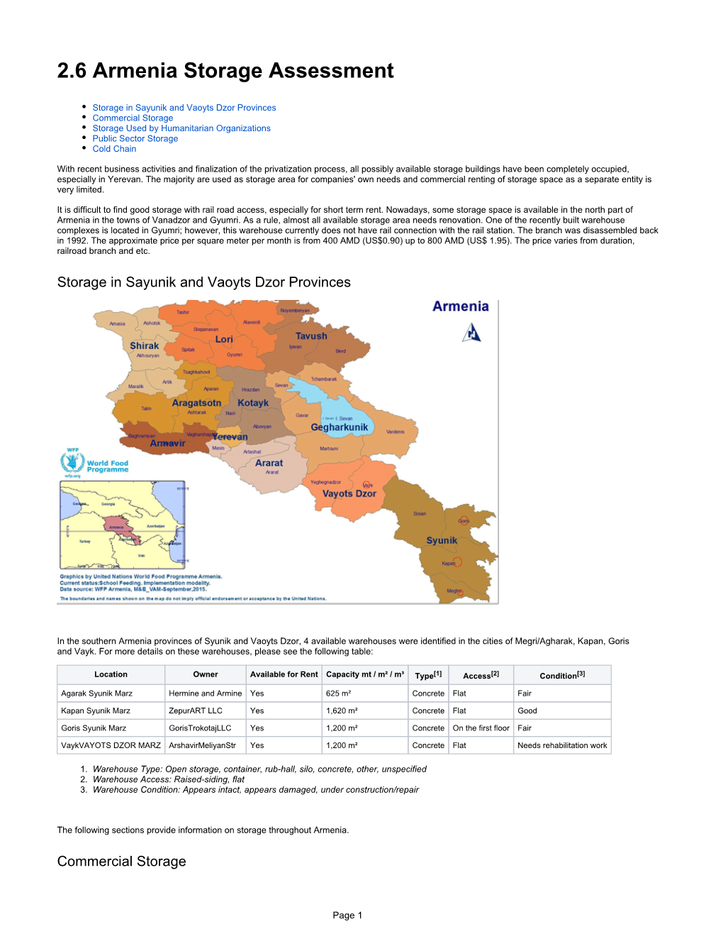 2.6 Armenia Storage Assessment